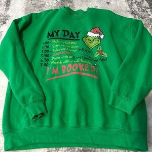 Screen printed Grinch Christmas Sweater